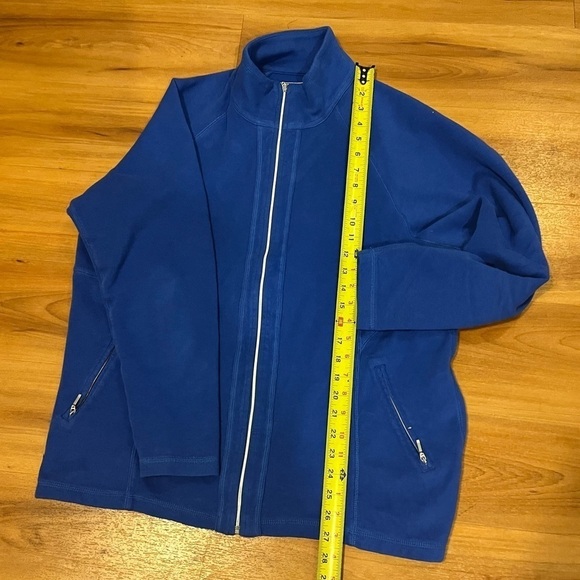 Ladies Full Zip Jacket Bold Blue sweater sweatshirt size XXL Kirkland Top - Picture 7 of 9